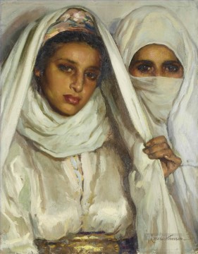 Fatma y Fatima Jose Cruz Herrera genre Araber Oil Paintings